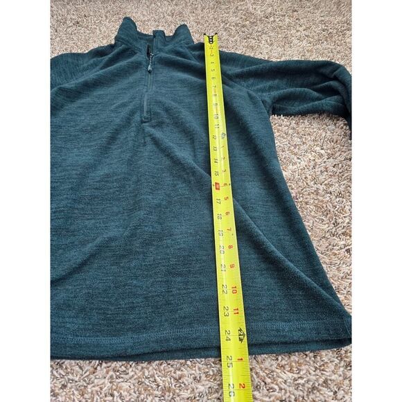 Eddie Bauer Women’s 1/4 Zip Fleece Pullover Green Large Cozy Outdoor Gorpcore - Picture 7 of 9